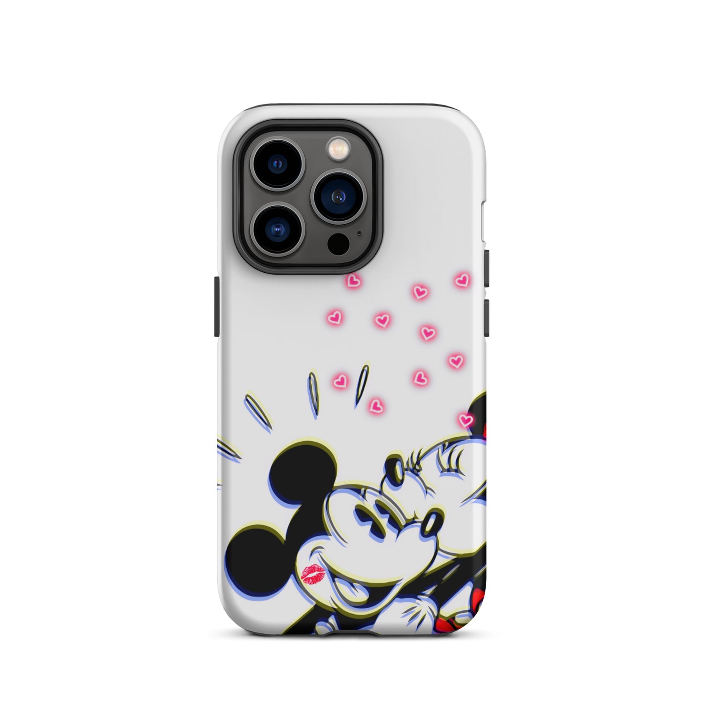 Designer Mickey-Mouse and Minnie-Mouse iPhone® Tough Case | Available for Most iPhone® Models | Wireless Charging Compatible