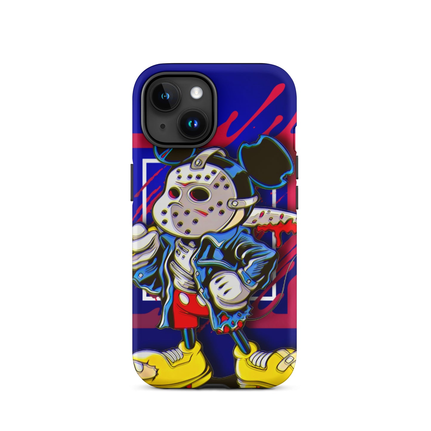 Designer Mickey-Mouse as Jason from Friday the 13th iPhone® Tough Case | Available for Most iPhone® Models | Wireless Charging Compatible