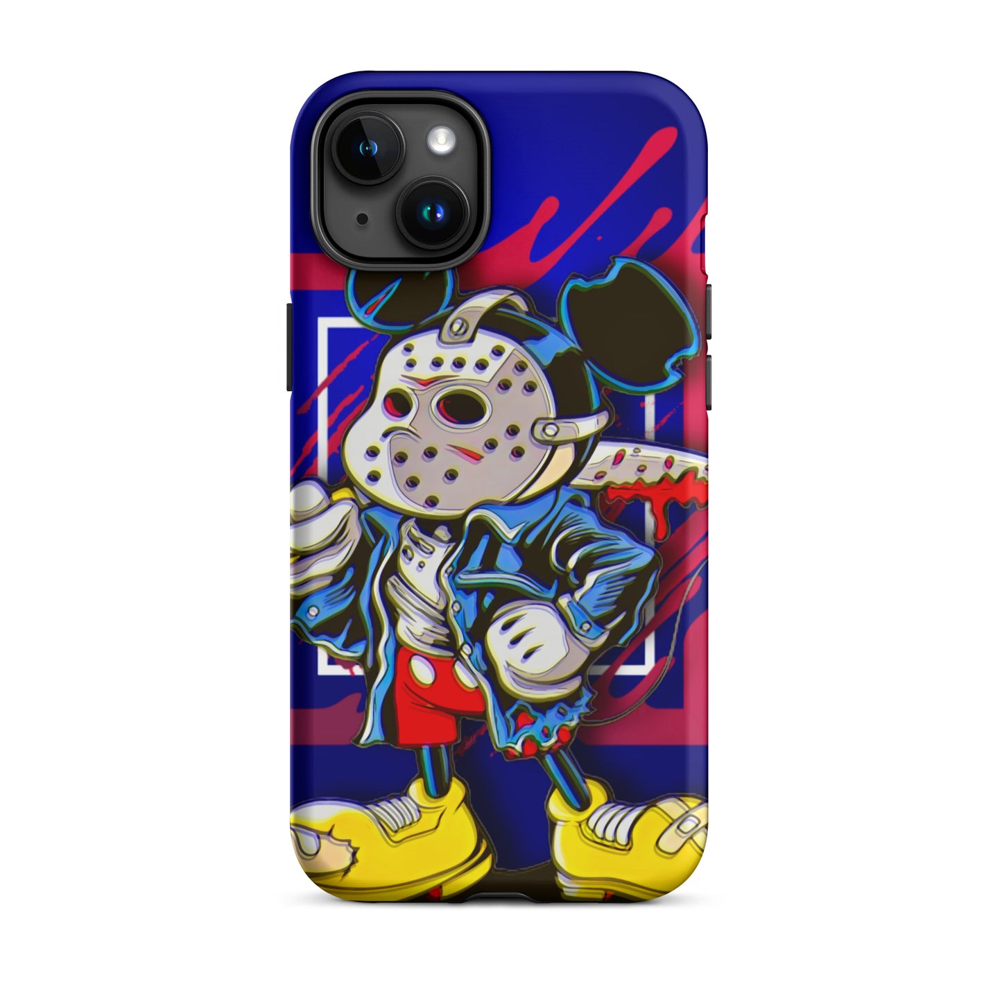 Designer Mickey-Mouse as Jason from Friday the 13th iPhone® Tough Case | Available for Most iPhone® Models | Wireless Charging Compatible