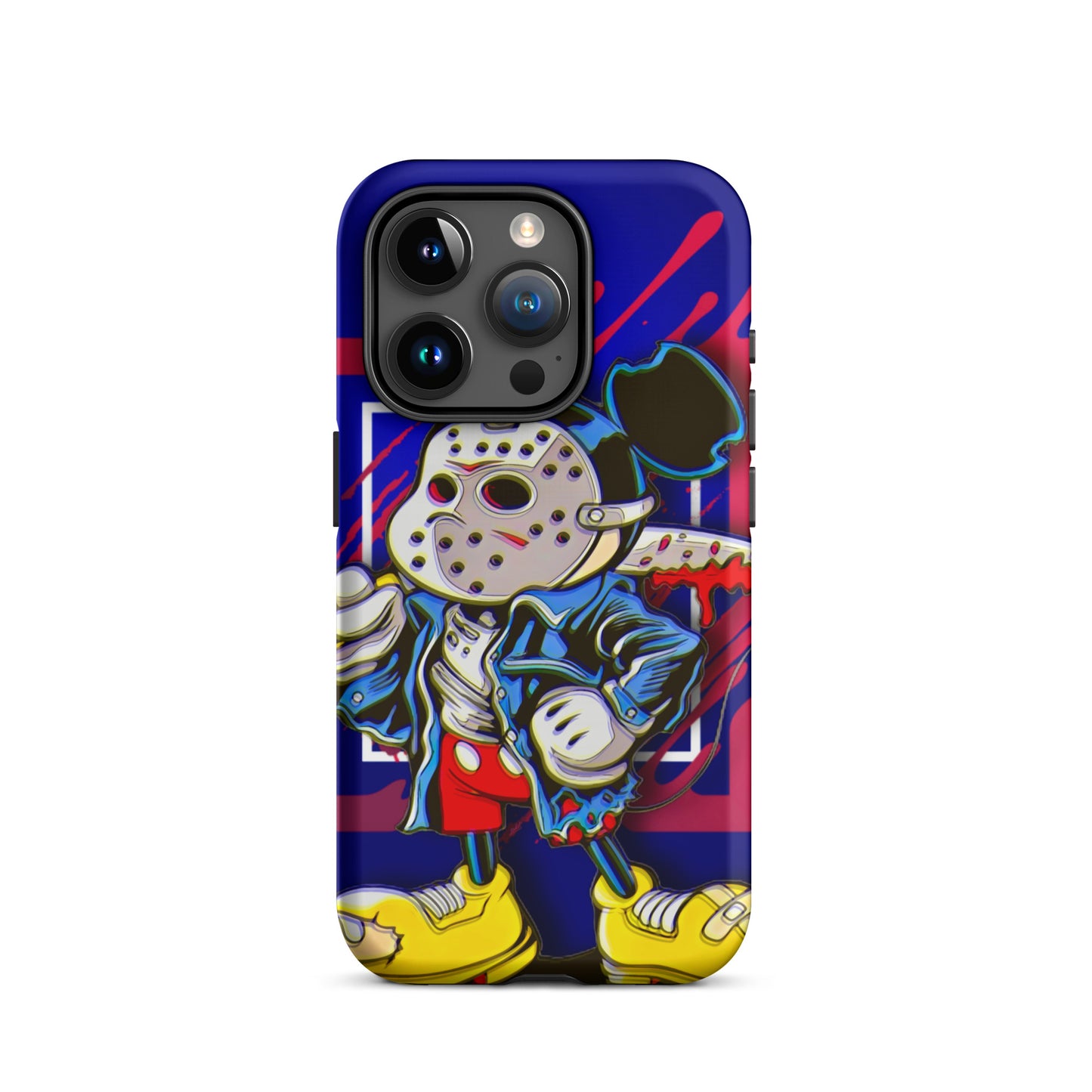 Designer Mickey-Mouse as Jason from Friday the 13th iPhone® Tough Case | Available for Most iPhone® Models | Wireless Charging Compatible