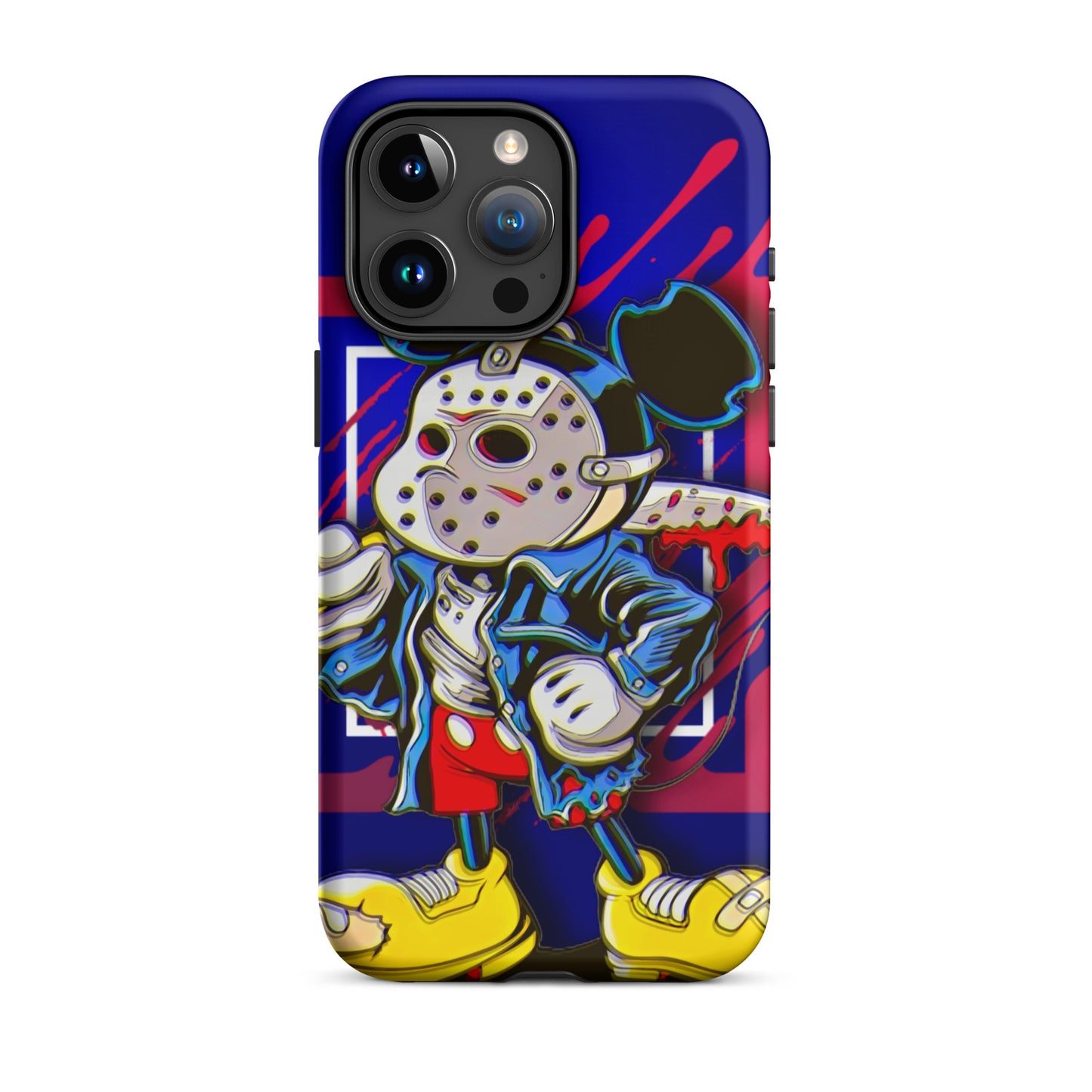 Designer Mickey-Mouse as Jason from Friday the 13th iPhone® Tough Case | Available for Most iPhone® Models | Wireless Charging Compatible