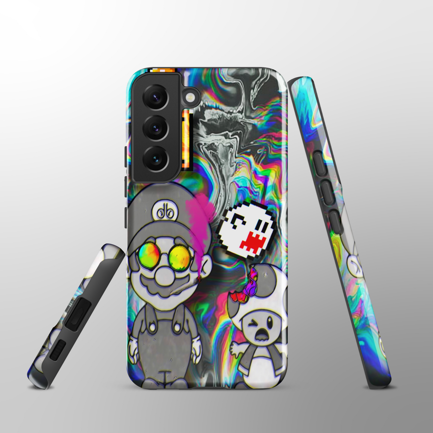 Designer Super-Mario and Toad Samsung® Tough Case | Available for Most Samsung® Models | Glossy or Matte Print Options