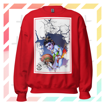 Baby Krishna Sweatshirt in Red | LIMITED TIME OFFER