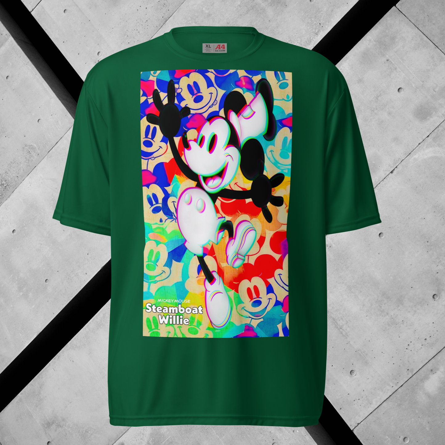 Mickey-Mouse Athletic T-Shirt | 3D Glitch Effect | Available in Multiple Colors