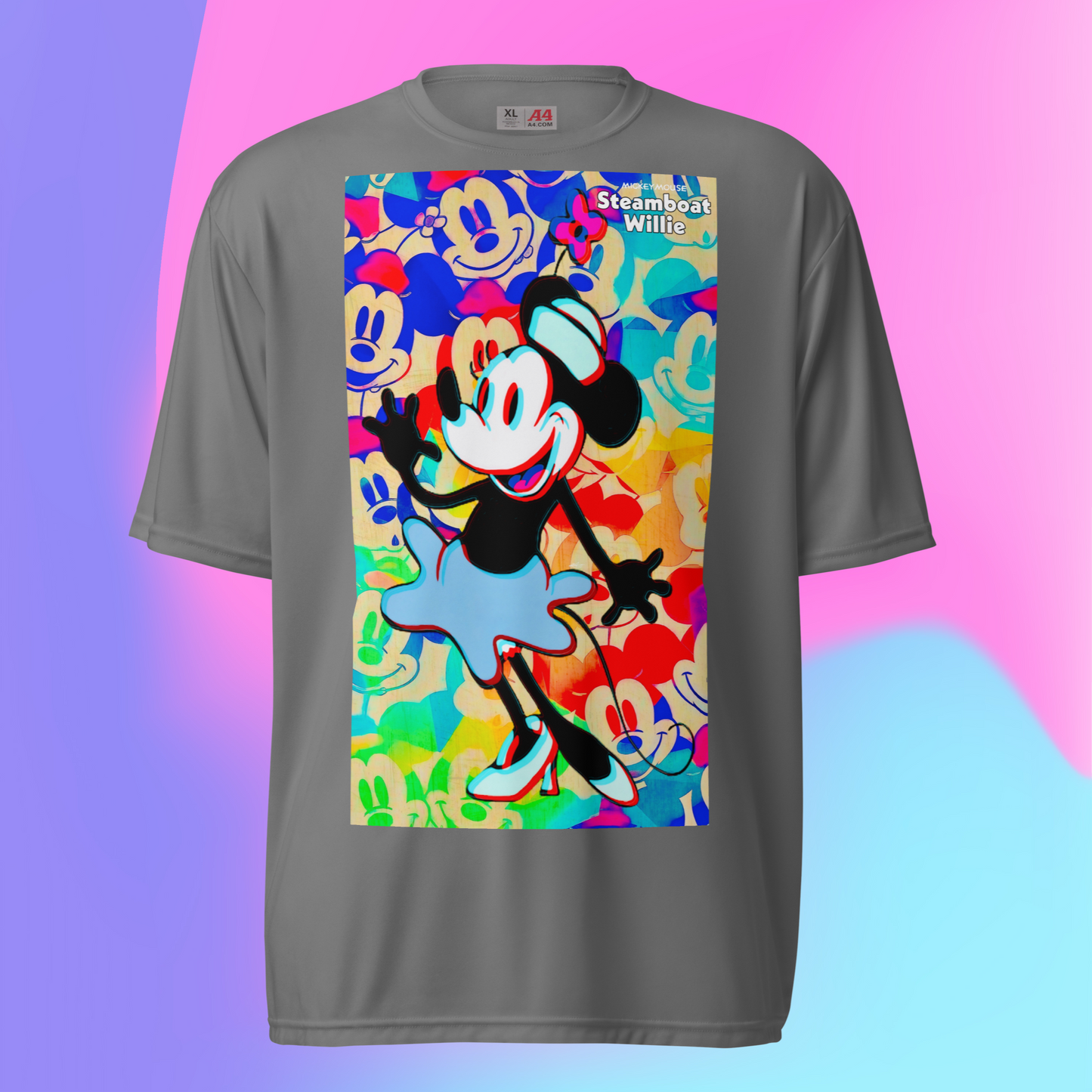 Minnie-Mouse Athletic T-Shirt | 3D Glitch Effect | Available in Multiple Colors