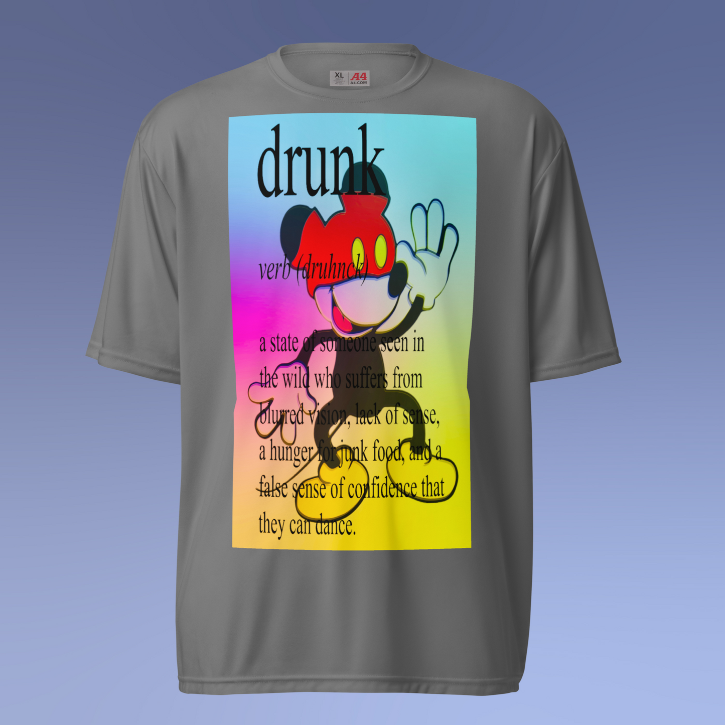 Designer Mickey-Mouse Athletic T-Shirt | Available in Multiple Colors | Design on Front & Back