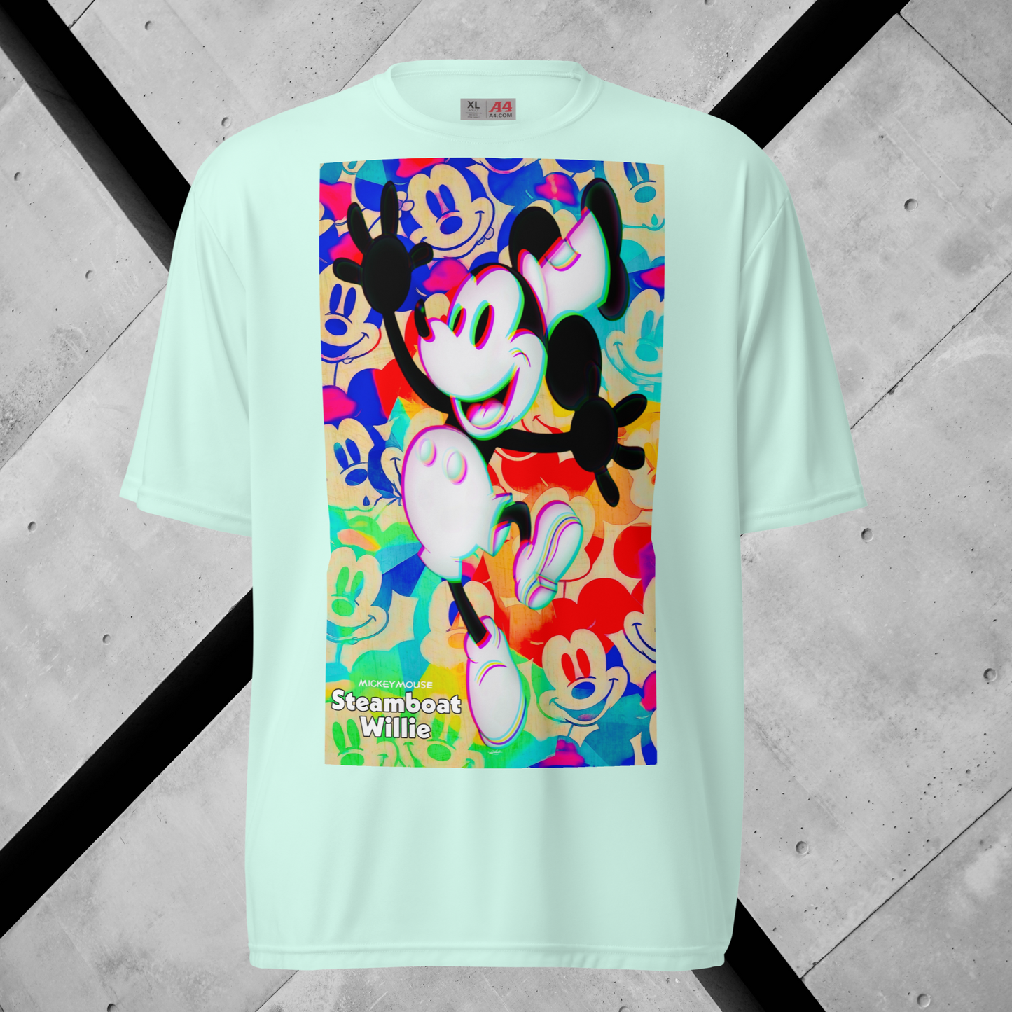 Mickey-Mouse Athletic T-Shirt | 3D Glitch Effect | Available in Multiple Colors