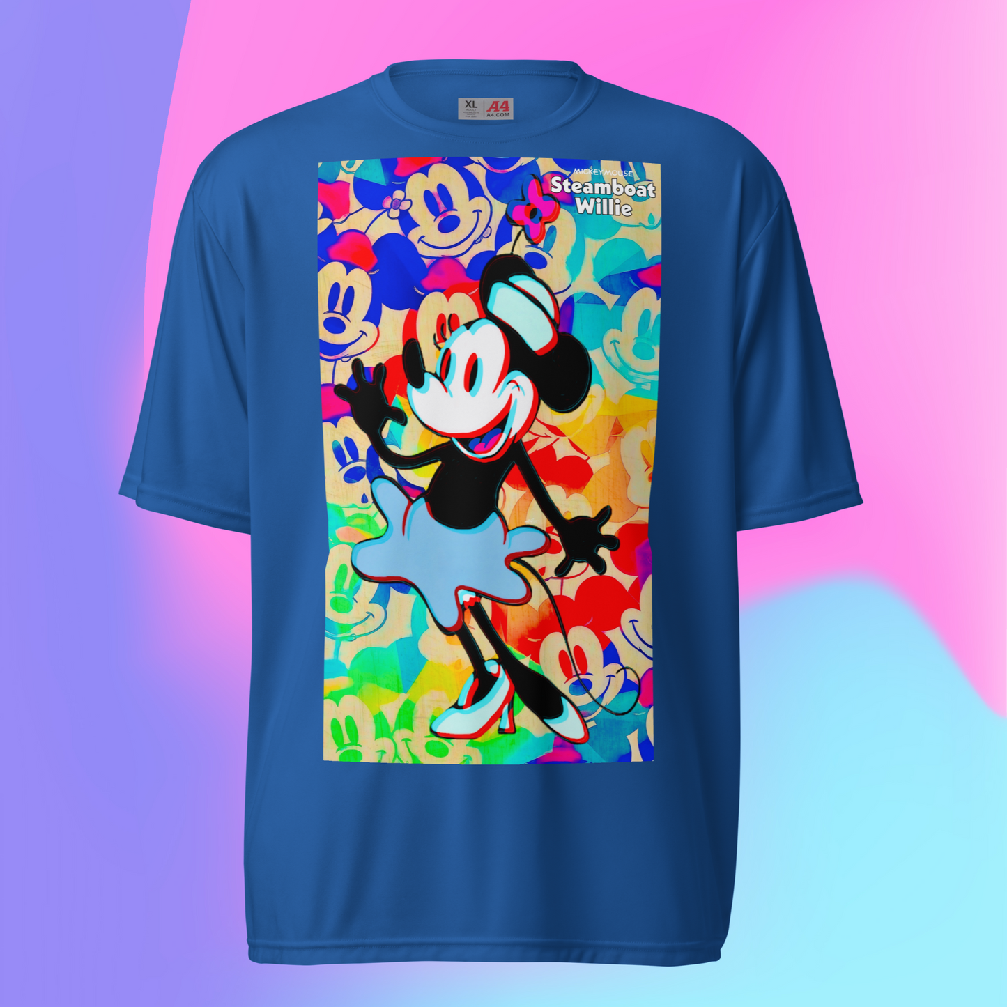 Minnie-Mouse Athletic T-Shirt | 3D Glitch Effect | Available in Multiple Colors