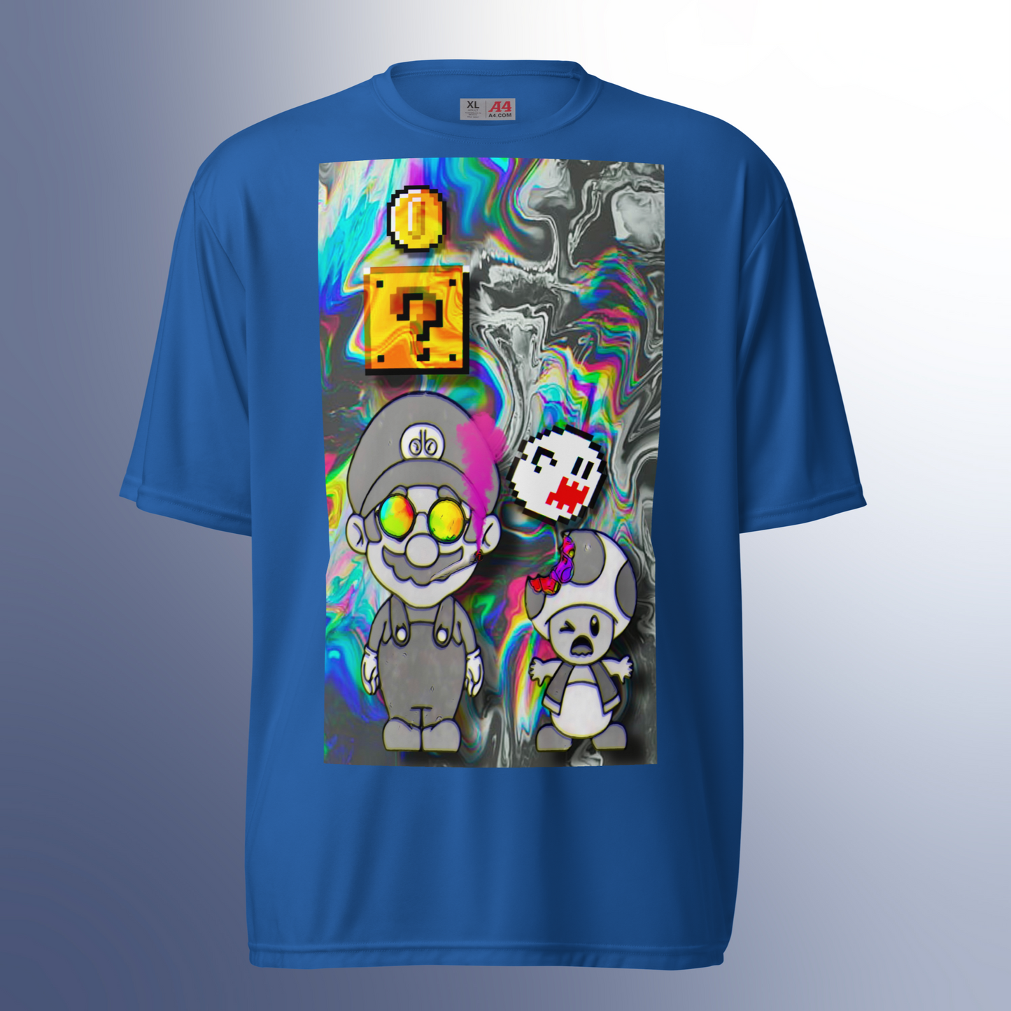 Designer Super-Mario and Toad Athletic T-Shirt | Available in Multiple Colors | Design on Front & Back