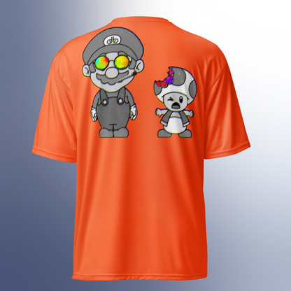 Designer Super-Mario and Toad Athletic T-Shirt | Available in Multiple Colors | Design on Front & Back