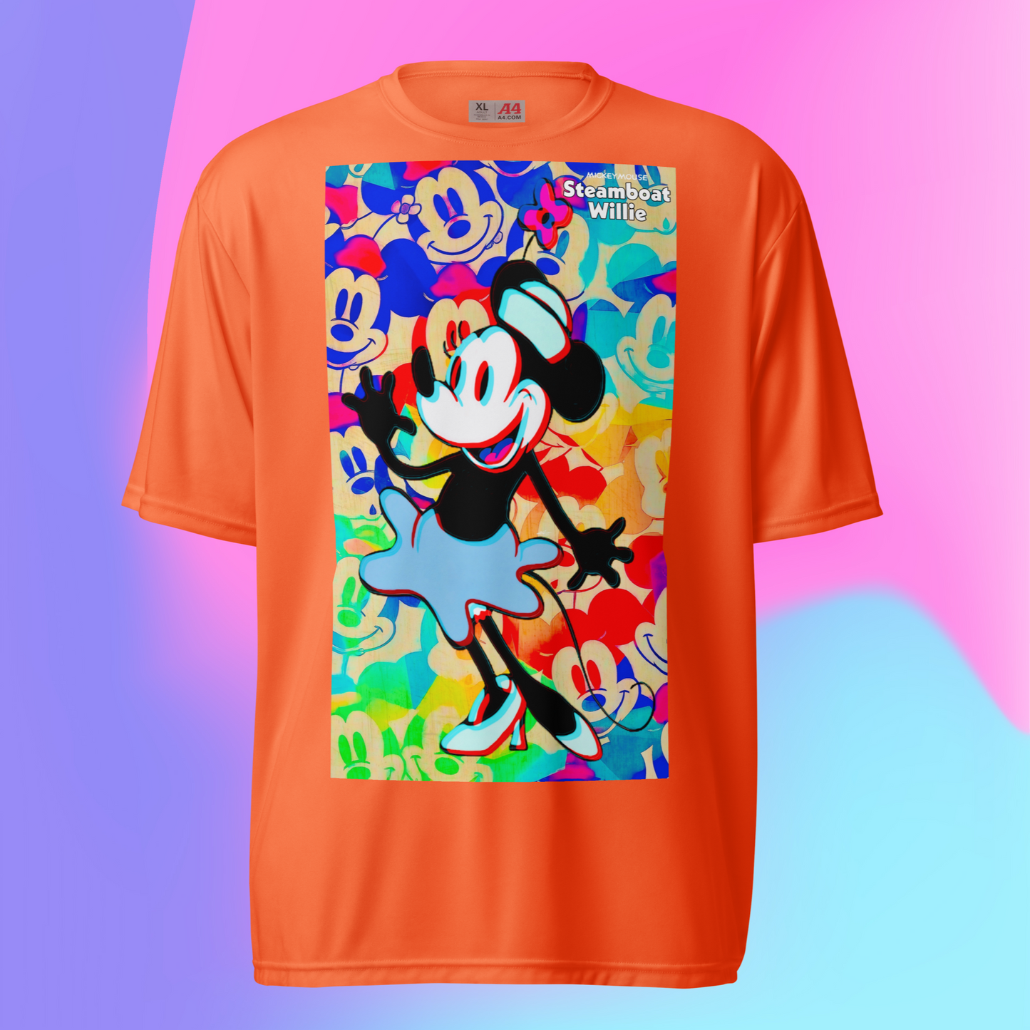 Minnie-Mouse Athletic T-Shirt | 3D Glitch Effect | Available in Multiple Colors