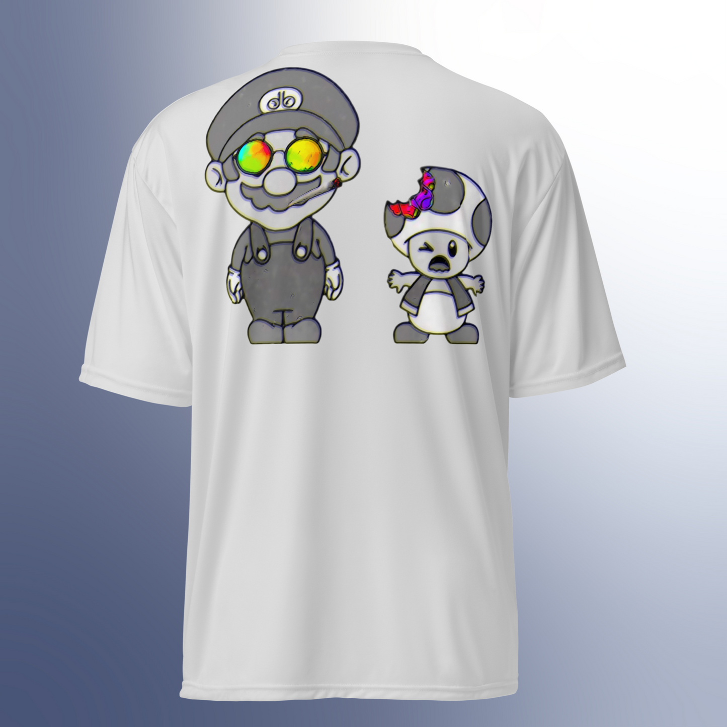 Designer Super-Mario and Toad Athletic T-Shirt | Available in Multiple Colors | Design on Front & Back