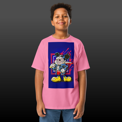 Designer Mickey-Mouse as Jason from Friday the 13th Youth Classic Tee| Available in Multiple Colors | Design on Front & Back