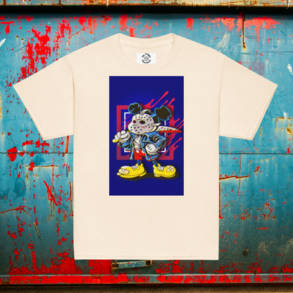 Designer Mickey-Mouse as Jason from Friday the 13th Youth Classic Tee| Available in Multiple Colors | Design on Front & Back