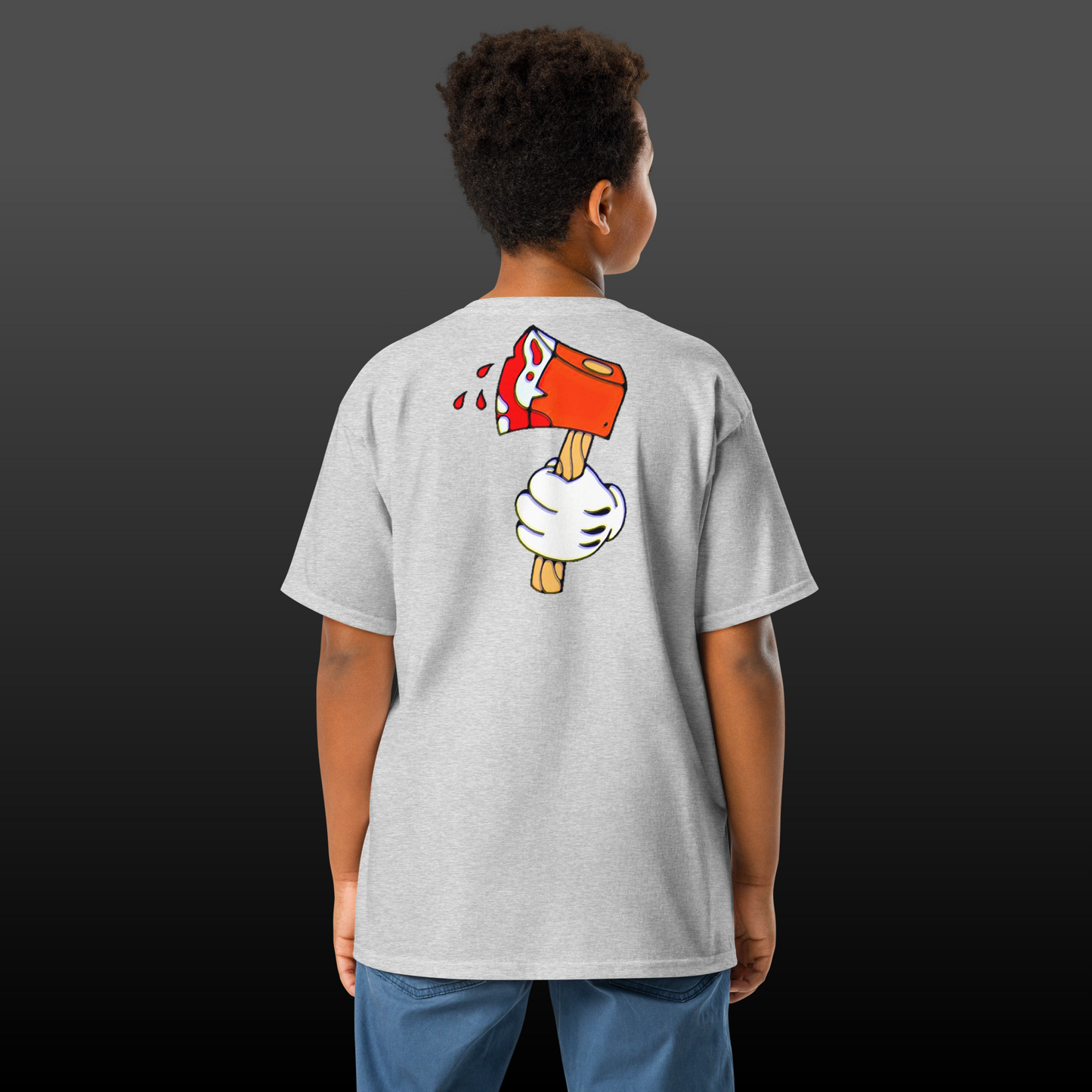 Designer Mickey-Mouse as Jason from Friday the 13th Youth Classic Tee| Available in Multiple Colors | Design on Front & Back