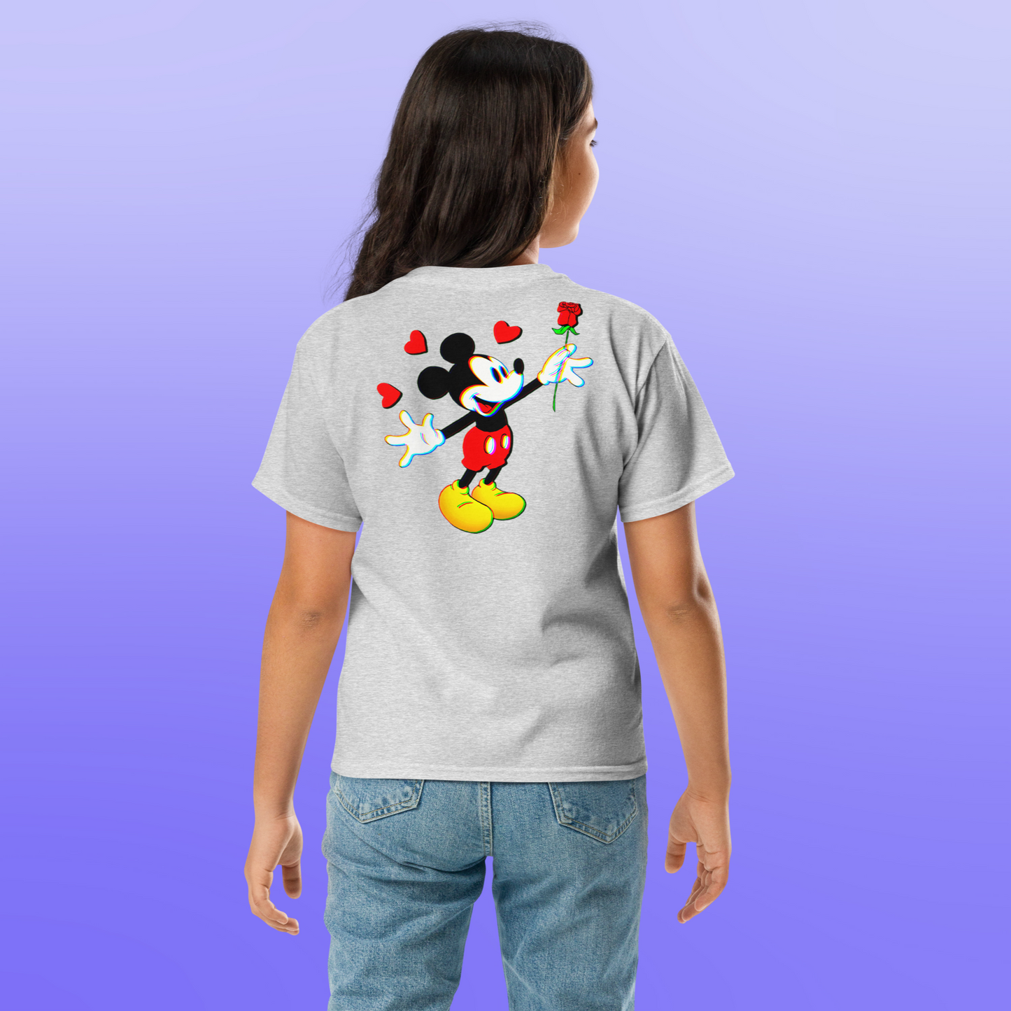 Designer Minnie-Mouse Youth Classic Tee| Available in Multiple Colors | Design on Front & Back