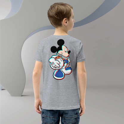 Designer Mickey-Mouse Youth Short Sleeve T-Shirt | Available in Multiple Colors  | Design on Front & Back