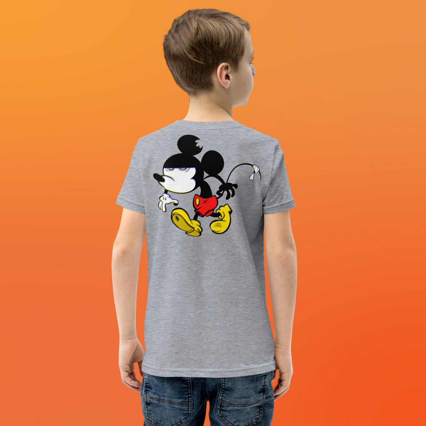 Designer Mickey-Mouse Youth Short Sleeve T-Shirt | Available in Multiple Colors | Design on Front & Back