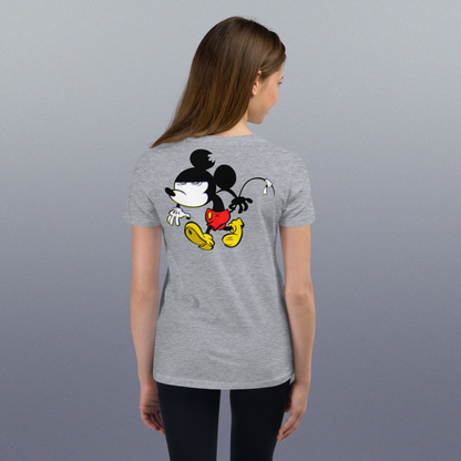 Designer Mickey-Mouse Youth Short Sleeve T-Shirt | Available in Multiple Colors | Design on Front & Back