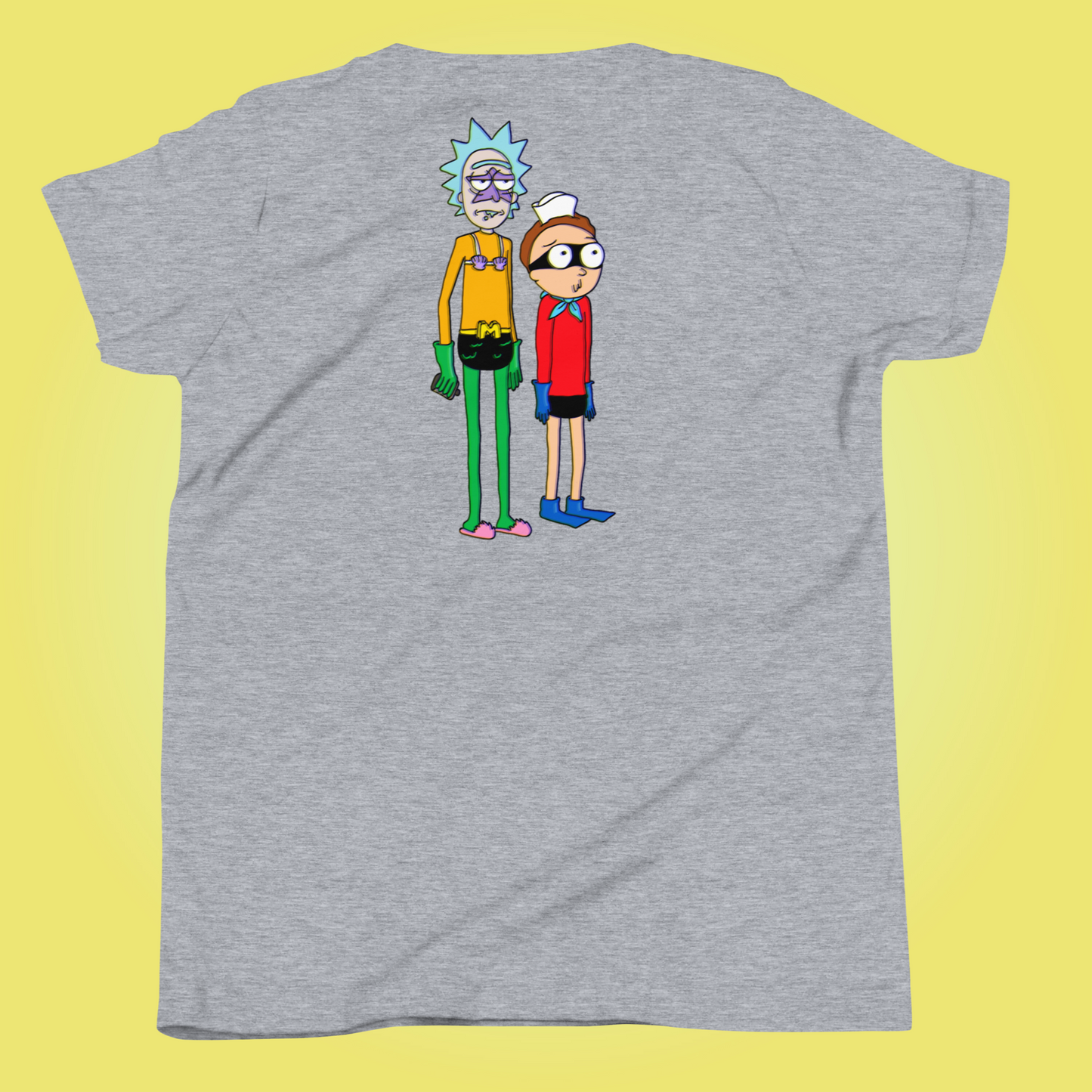 Designer Rick and Morty Youth Short Sleeve T-Shirt | Available in Multiple Colors | Design on Front & Back