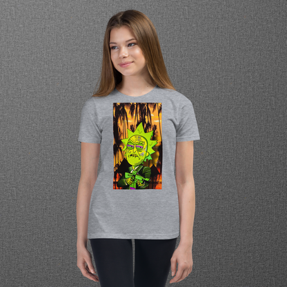 Designer Rick and Morty Youth Short Sleeve T-Shirt | Available in Multiple Colors | Design on Front & Back