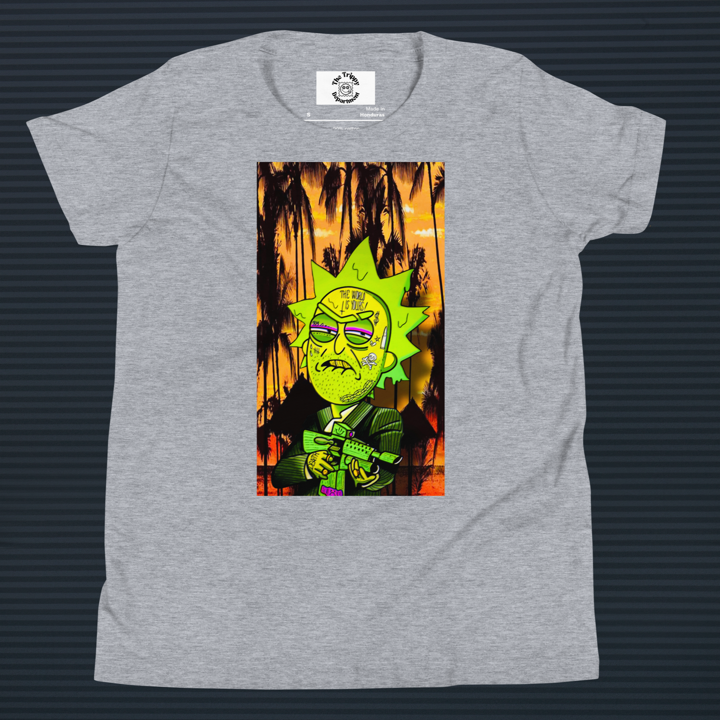 Designer Rick and Morty Youth Short Sleeve T-Shirt | Available in Multiple Colors | Design on Front & Back