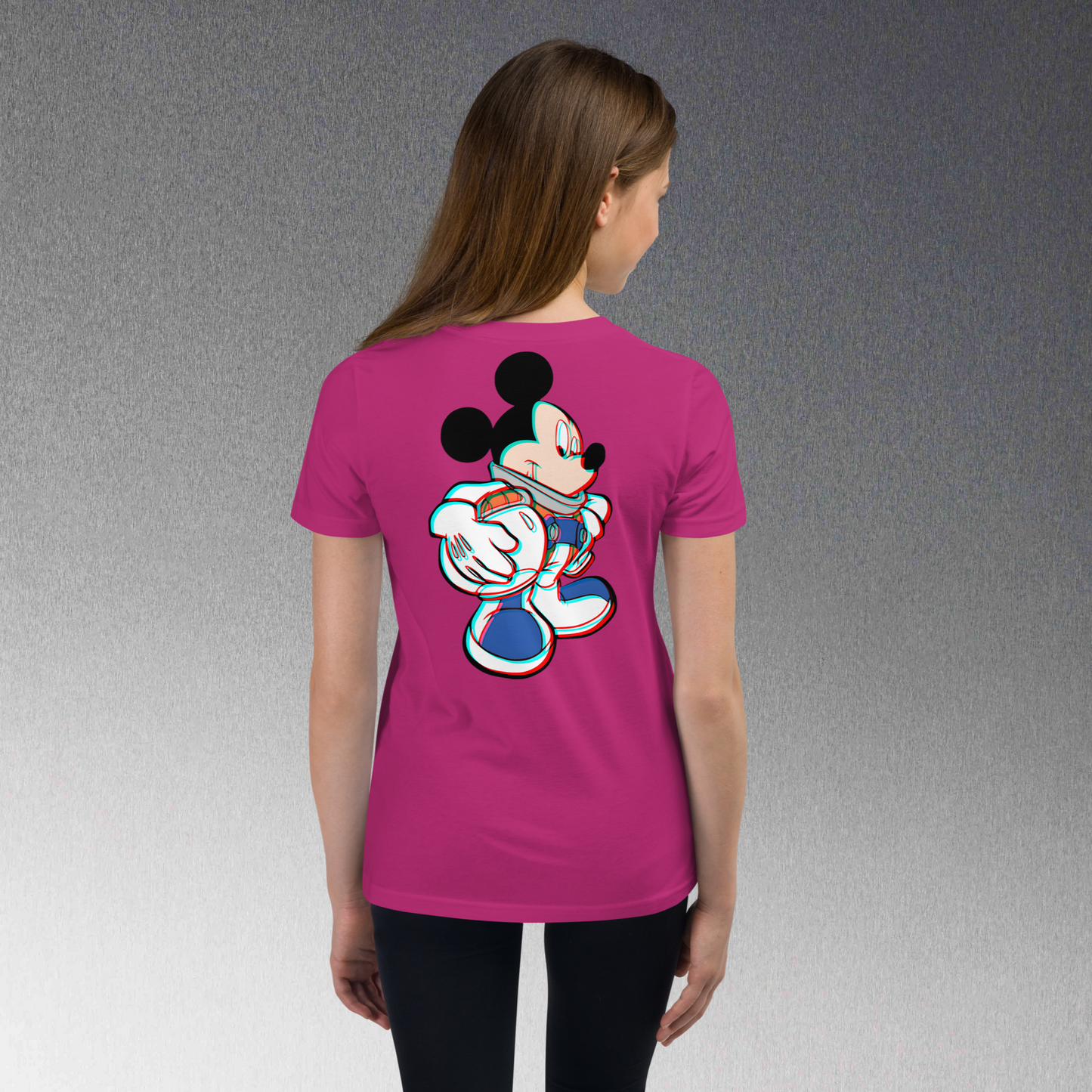 Designer Mickey-Mouse Youth Short Sleeve T-Shirt | Available in Multiple Colors  | Design on Front & Back