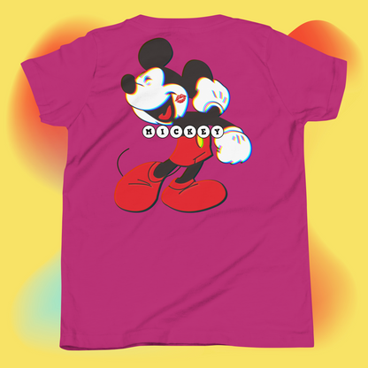 Designer Mickey-Mouse Youth Short Sleeve T-Shirt | Available in Multiple Colors | Design on Front & Back