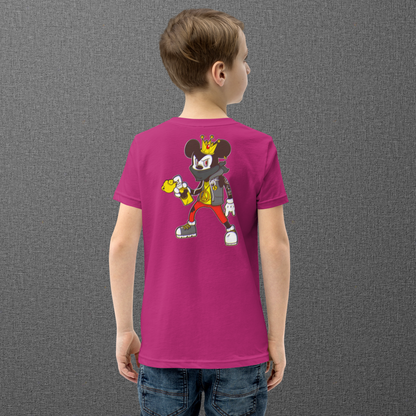 Designer Mickey-Mouse Youth Short Sleeve T-Shirt | Available in Multiple Colors | Design on Front & Back