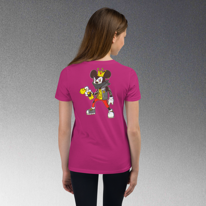 Designer Mickey-Mouse Youth Short Sleeve T-Shirt | Available in Multiple Colors | Design on Front & Back