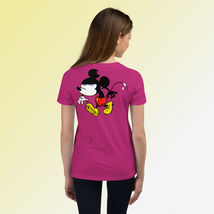 Designer Mickey-Mouse Youth Short Sleeve T-Shirt | Available in Multiple Colors | Design on Front & Back