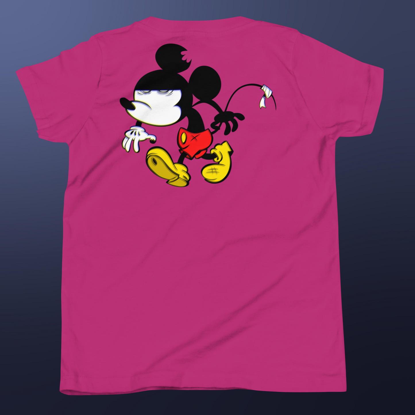 Designer Mickey-Mouse Youth Short Sleeve T-Shirt | Available in Multiple Colors | Design on Front & Back