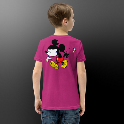 Designer Mickey-Mouse Youth Short Sleeve T-Shirt | Available in Multiple Colors | Design on Front & Back