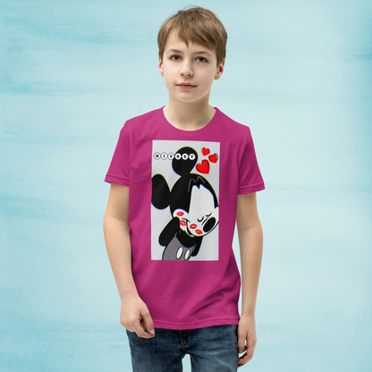 Designer Mickey-Mouse Youth Short Sleeve T-Shirt | Available in Multiple Colors | Design on Front & Back