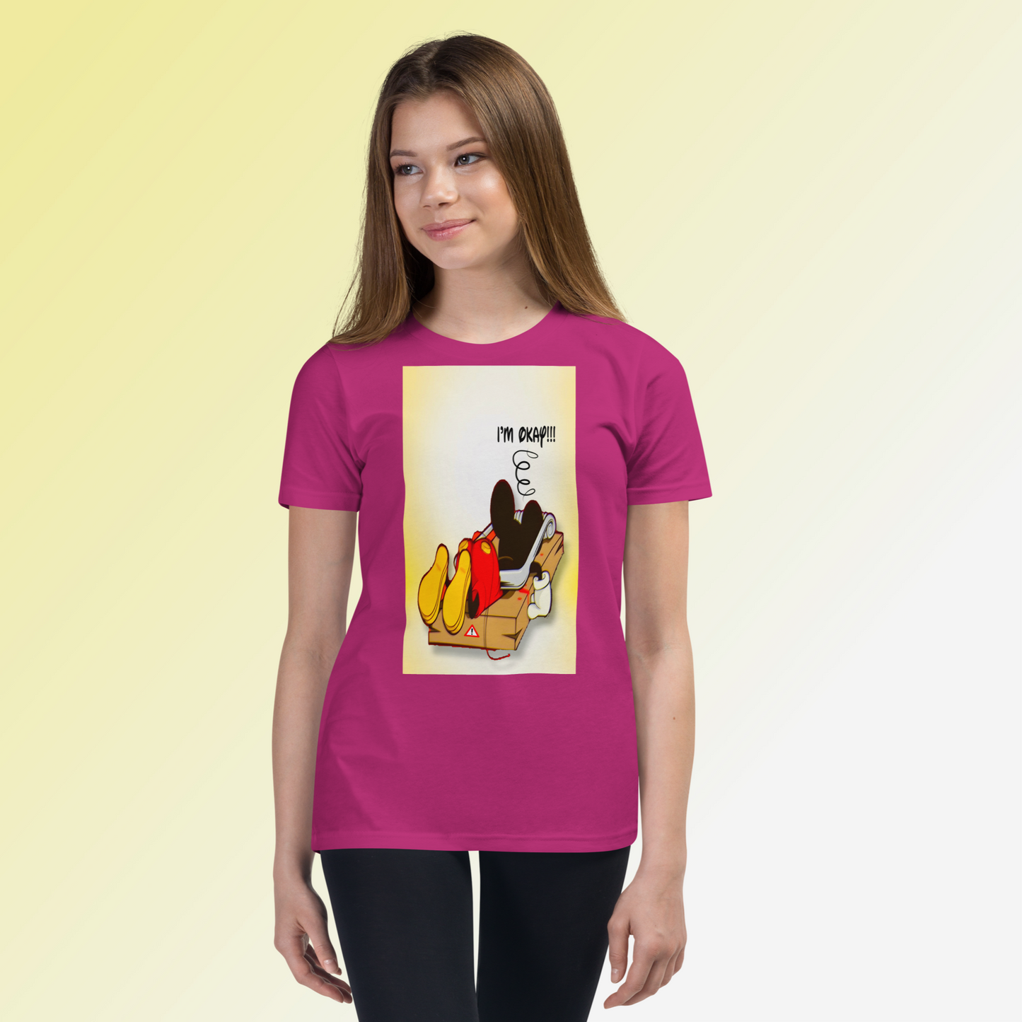 Designer Mickey-Mouse Youth Short Sleeve T-Shirt | Available in Multiple Colors | Design on Front & Back