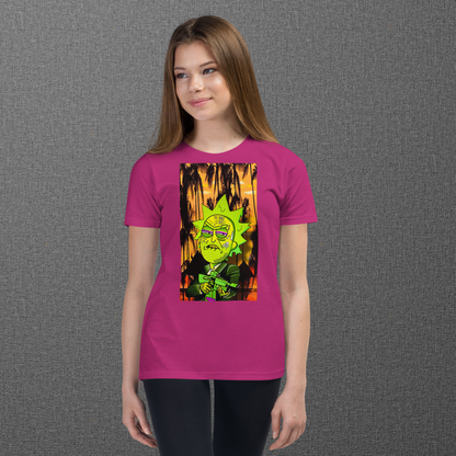 Designer Rick and Morty Youth Short Sleeve T-Shirt | Available in Multiple Colors | Design on Front & Back