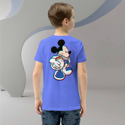 Designer Mickey-Mouse Youth Short Sleeve T-Shirt | Available in Multiple Colors  | Design on Front & Back