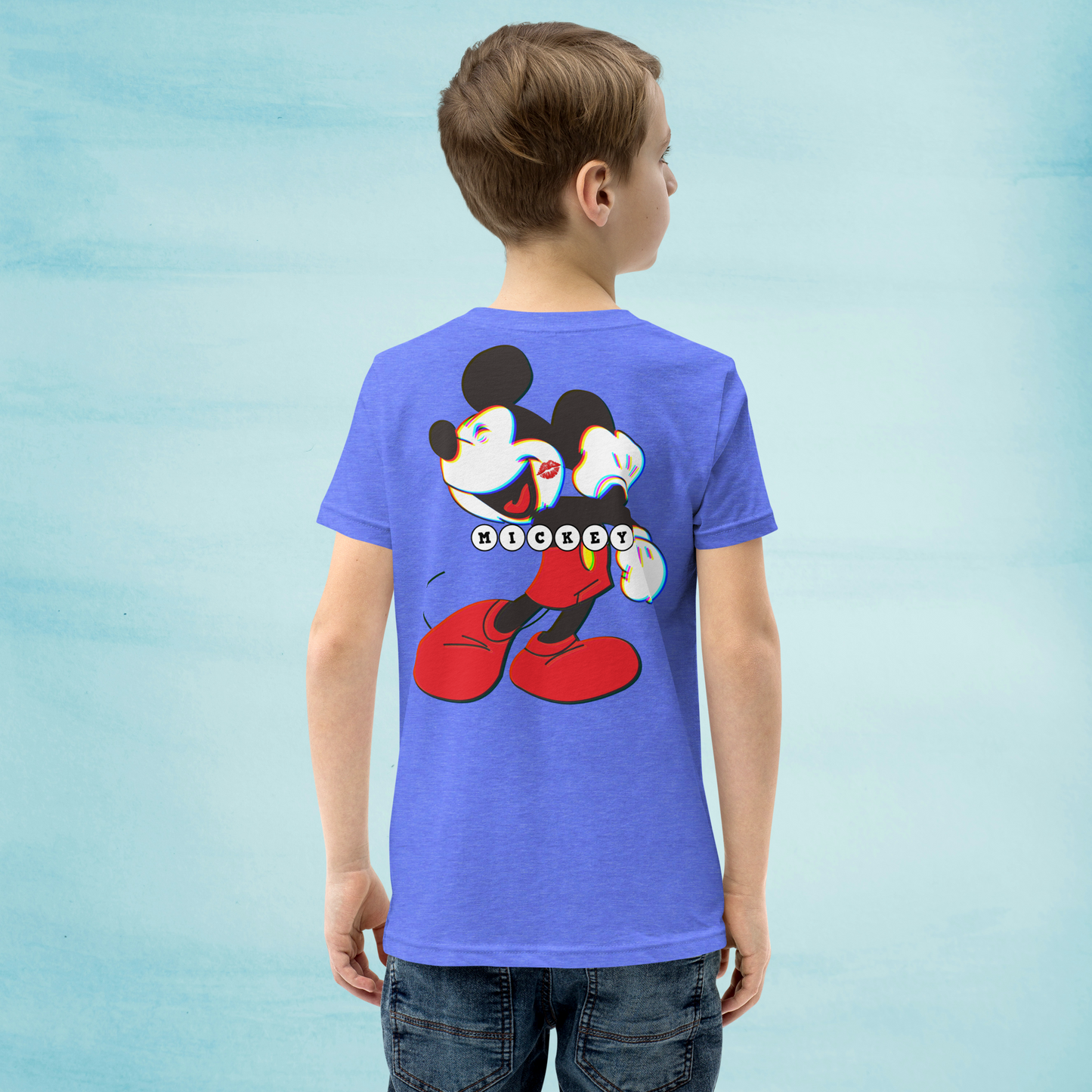 Designer Mickey-Mouse Youth Short Sleeve T-Shirt | Available in Multiple Colors | Design on Front & Back