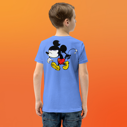 Designer Mickey-Mouse Youth Short Sleeve T-Shirt | Available in Multiple Colors | Design on Front & Back