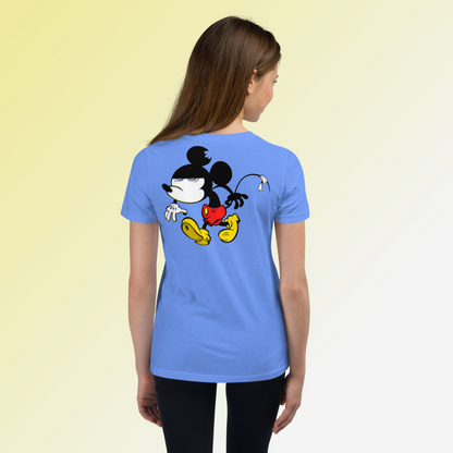 Designer Mickey-Mouse Youth Short Sleeve T-Shirt | Available in Multiple Colors | Design on Front & Back