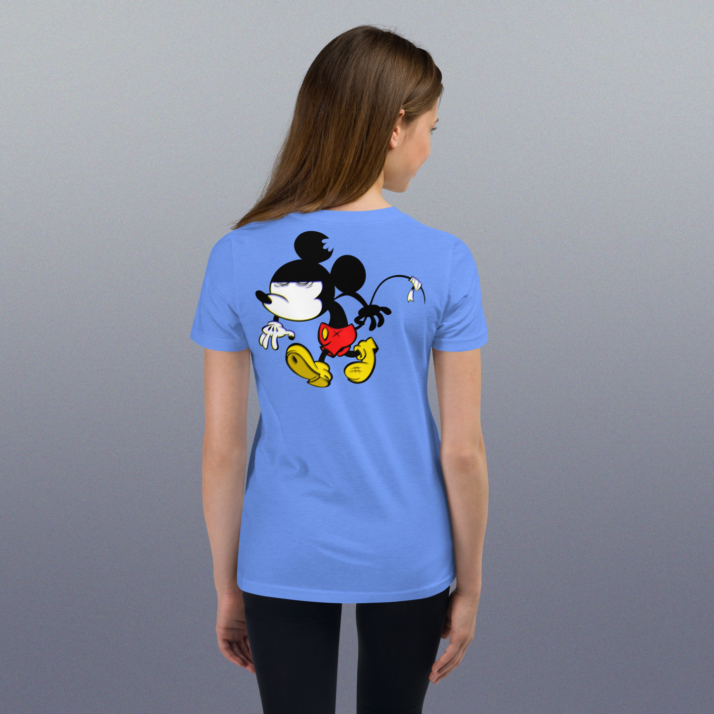 Designer Mickey-Mouse Youth Short Sleeve T-Shirt | Available in Multiple Colors | Design on Front & Back