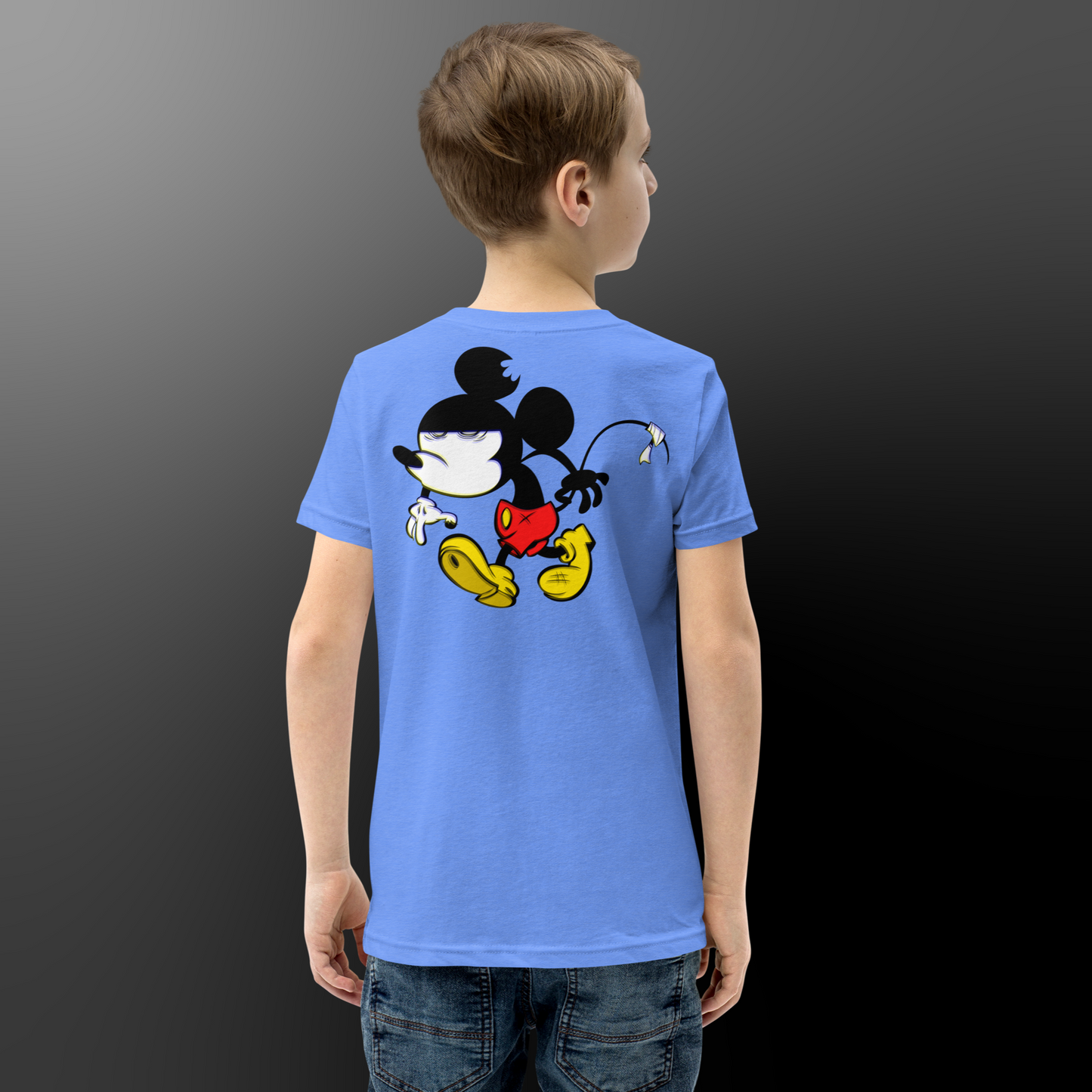 Designer Mickey-Mouse Youth Short Sleeve T-Shirt | Available in Multiple Colors | Design on Front & Back