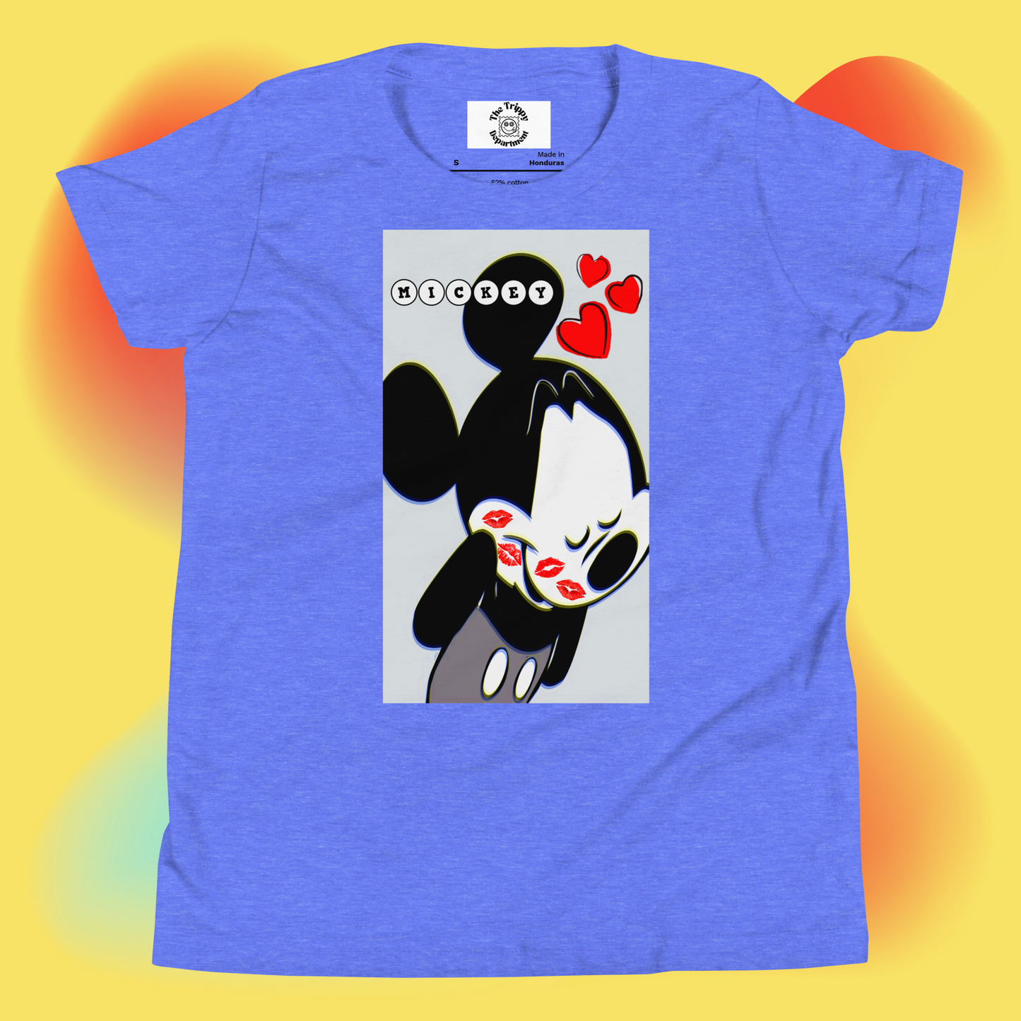 Designer Mickey-Mouse Youth Short Sleeve T-Shirt | Available in Multiple Colors | Design on Front & Back