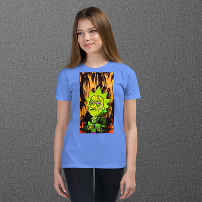 Designer Rick and Morty Youth Short Sleeve T-Shirt | Available in Multiple Colors | Design on Front & Back