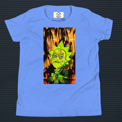 Designer Rick and Morty Youth Short Sleeve T-Shirt | Available in Multiple Colors | Design on Front & Back