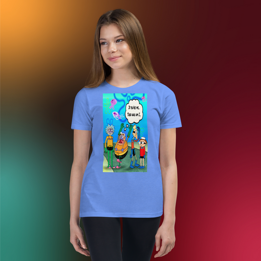 Designer Rick and Morty Youth Short Sleeve T-Shirt | Available in Multiple Colors | Design on Front & Back