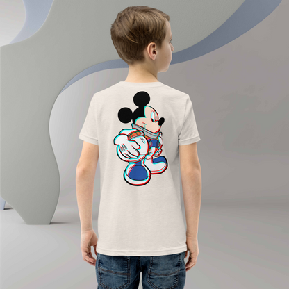 Designer Mickey-Mouse Youth Short Sleeve T-Shirt | Available in Multiple Colors  | Design on Front & Back