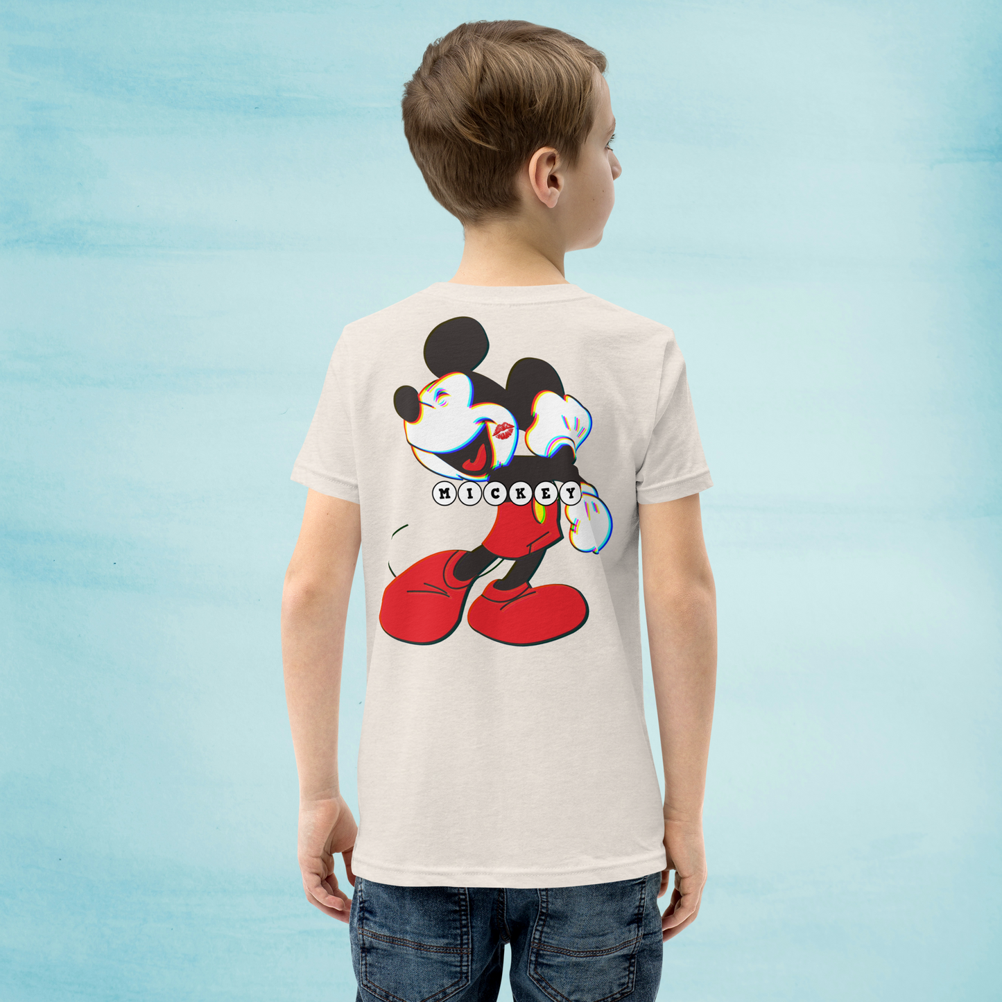 Designer Mickey-Mouse Youth Short Sleeve T-Shirt | Available in Multiple Colors | Design on Front & Back