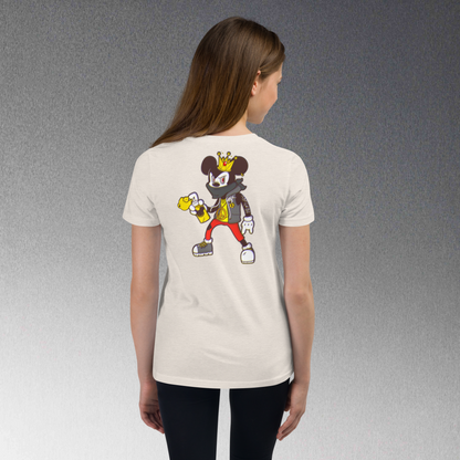 Designer Mickey-Mouse Youth Short Sleeve T-Shirt | Available in Multiple Colors | Design on Front & Back