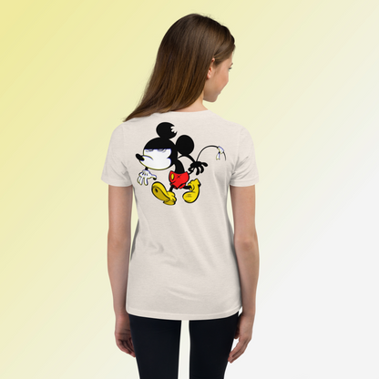 Designer Mickey-Mouse Youth Short Sleeve T-Shirt | Available in Multiple Colors | Design on Front & Back